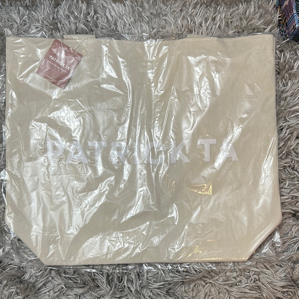 Patrick Ta Cream Tote Bag